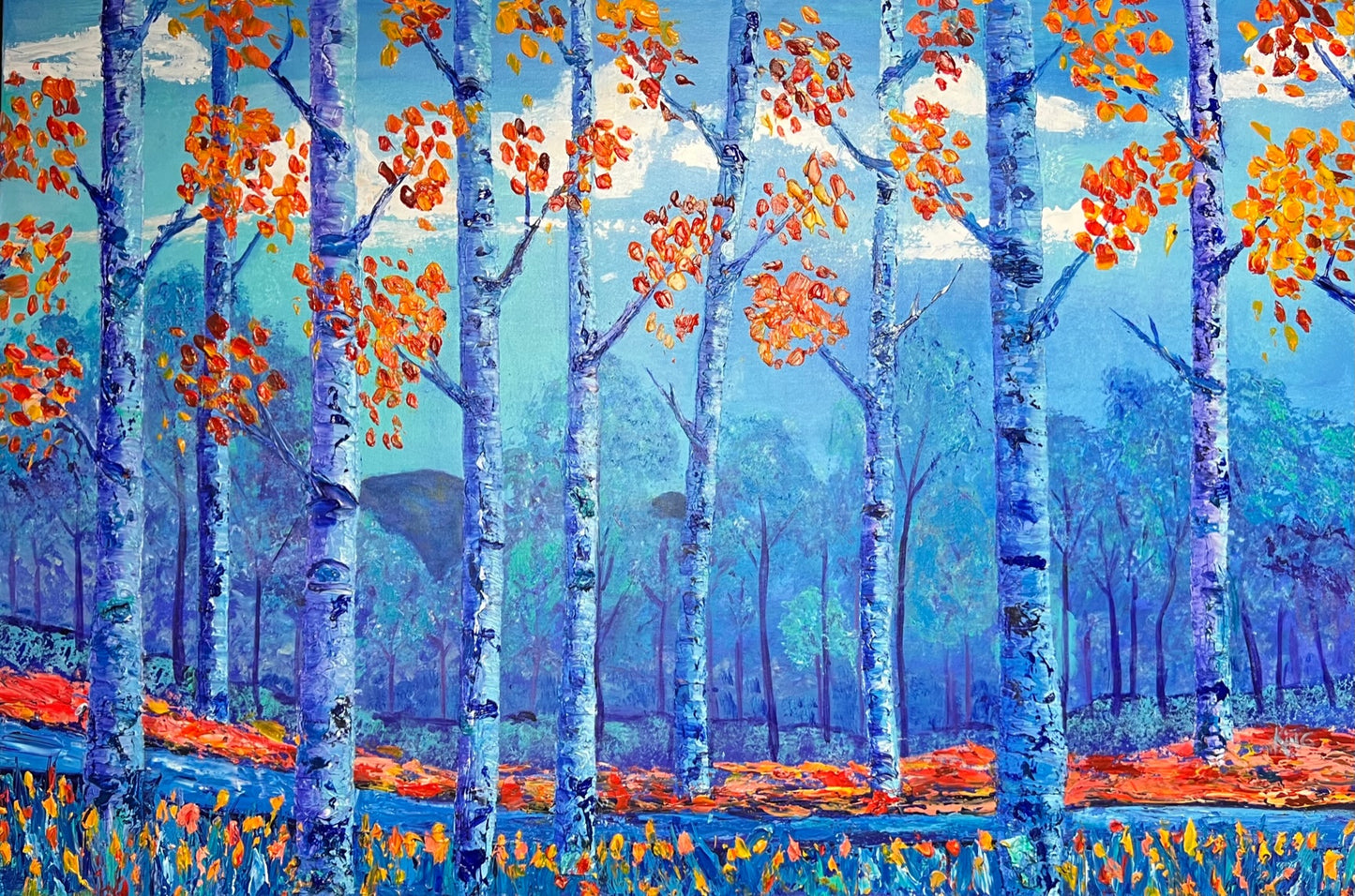 AUTUMN BLUES (This piece is on loan to a gallery)