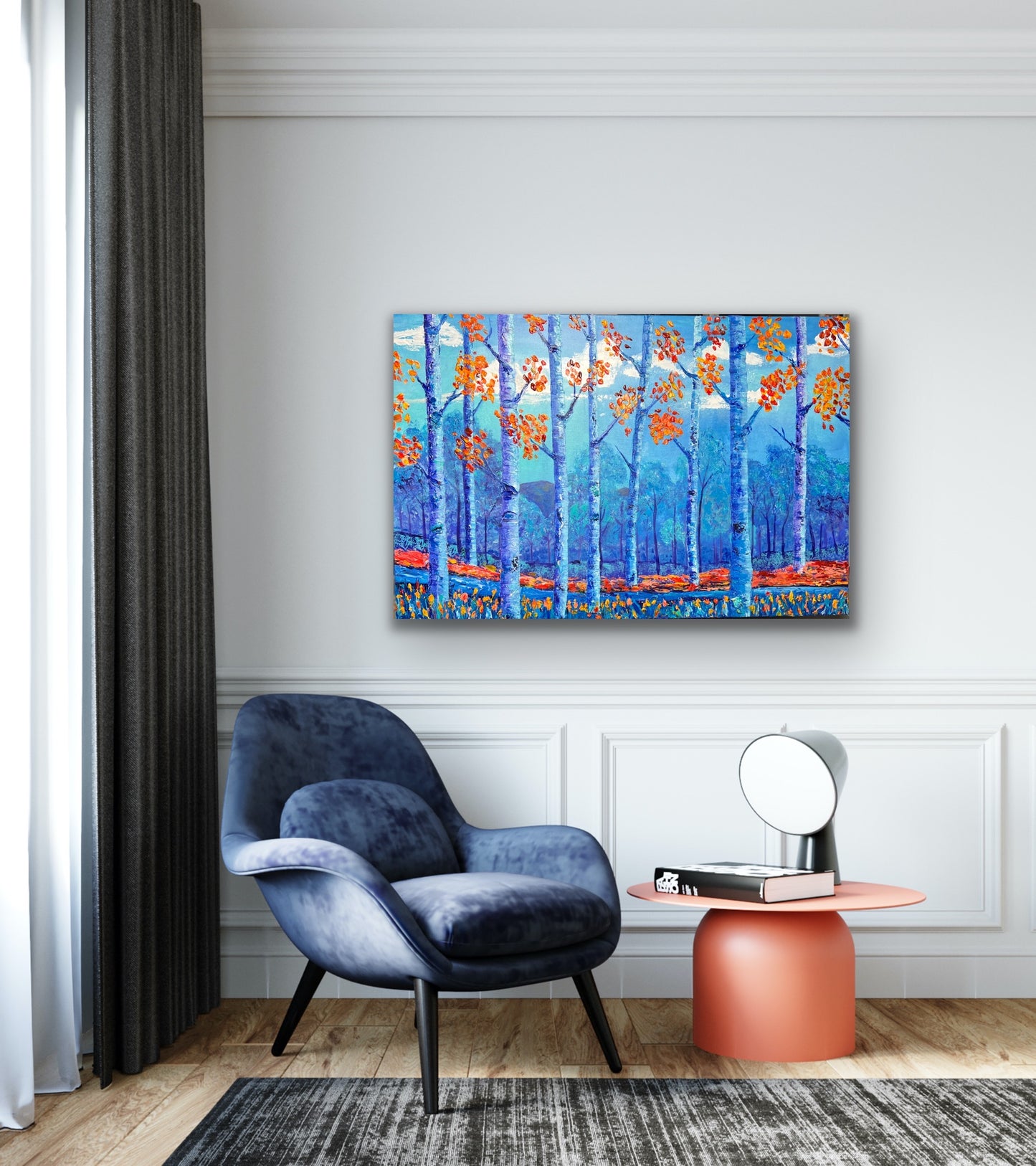AUTUMN BLUES (This piece is on loan to a gallery)