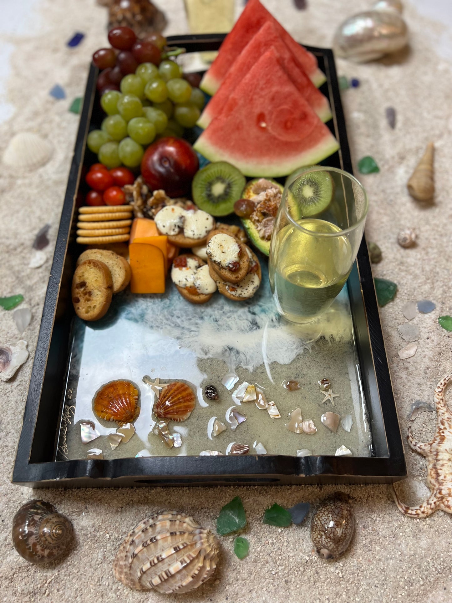 Black Rectangle Charcuterie Tray